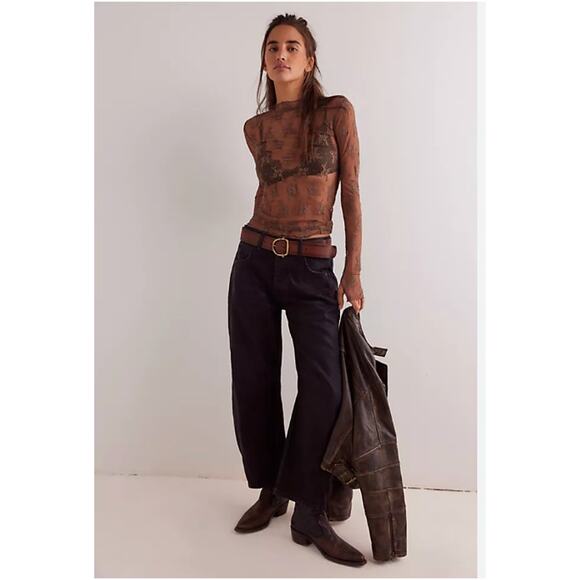Free People We The Free Good Luck Coated Jeans 26 NEW Starlight
